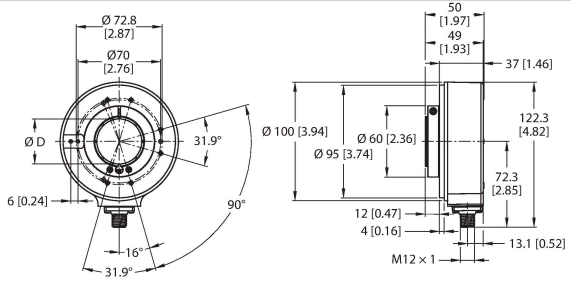 Turck RI-43H38E2 Датчики положения (расстояния)