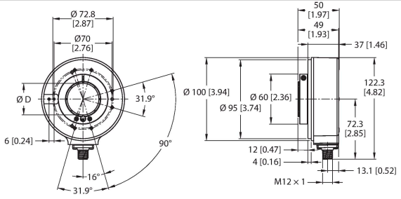 Turck RI-43H40S8 Датчики положения (расстояния)