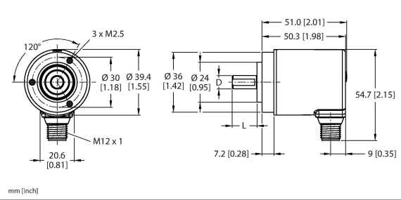 Энкодер угловой абсолютный-многооборотный линейка Industrial TURCK RM-101S6C Датчики положения (расстояния)