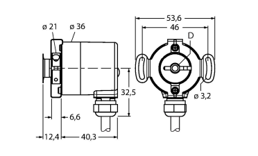 Энкодер угловой абсолютный-однооборотный линейка Industrial TURCK RS-07BA0E Датчики положения (расстояния)