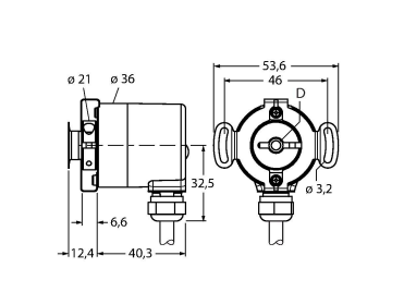 Энкодер угловой абсолютный-однооборотный линейка Industrial TURCK RS-55H6E Датчики положения (расстояния)