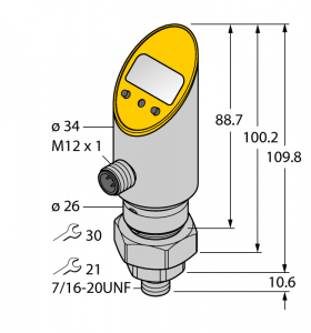 Датчик давления (вращаем.) с 2 переключающими выходами TURCK PS100R-505 Датчики положения (расстояния)