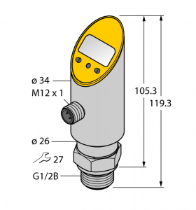 Датчик давления (вращаем.) с 2 переключающими выходами TURCK PS100R-609 Датчики положения (расстояния)