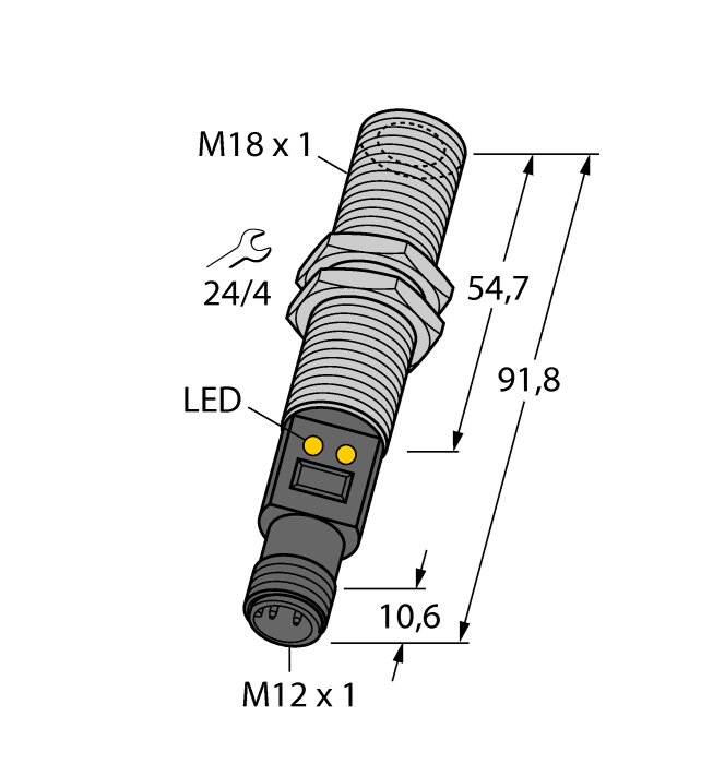 Датчик температурный-датчик инфракрасного излучения TURCK Banner M18TB6EQ Датчики оптические