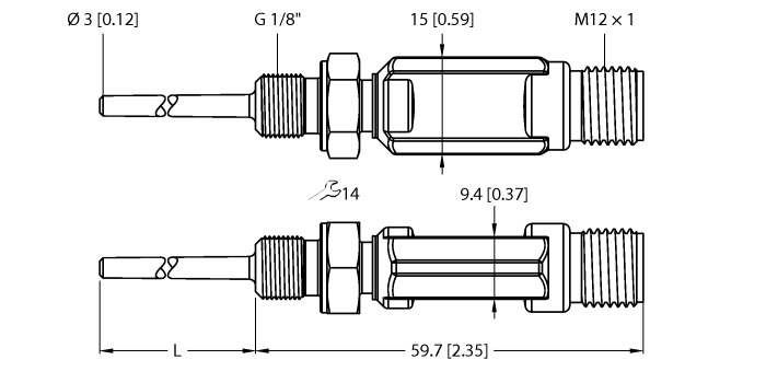 Датчик температуры-детектирование температуры TURCK TTM050C-103A Датчики оптические