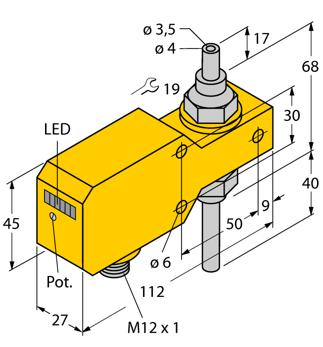 Датчик потока-мониторинг потока встраиваемый в линию TURCK FCI-1/4TCD04A4P Датчики магнитного поля (Холла)