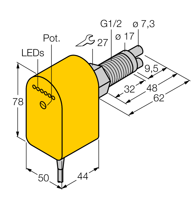 Turck FCS-GL1/2A2P Датчики оптические