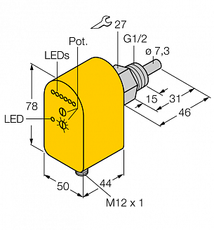 Turck FTCS-G1/2A4P Датчики оптические