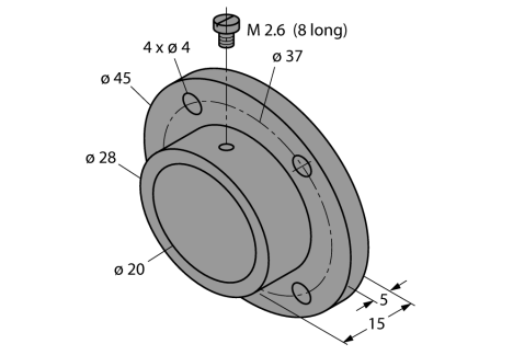 Фланец монтажный TURCK FSK-20P Датчики магнитного поля (Холла)