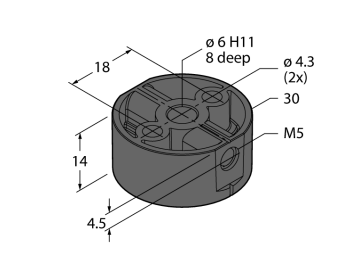 Turck P1-RI-QR20 Датчики магнитного поля (Холла)