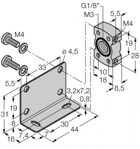 Turck PK-P-MZ Датчики магнитного поля (Холла)