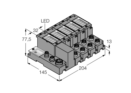 Комплект (мультипротокол) в IP67 TURCK TI-BL67 Инверторы напряжения