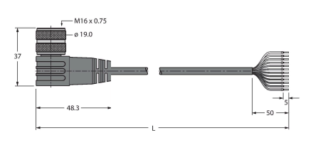 Кабель привода и датчика TURCK BKWM 19 Кабели