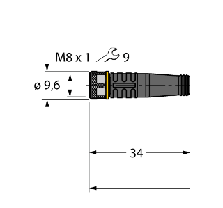 Кабель привода и датчика TURCK PKG 4M Кабели