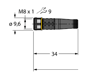 Кабель привода и датчика TURCK PSGC 4M Защита кабеля