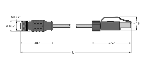 Кабель Ethernet TURCK RKSD RJ45S Защита кабеля