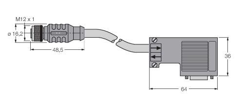 Кабель привода и датчика TURCK RKSW D9T451 Кабели