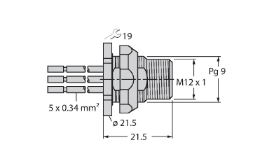 Соединитель монтажный гнездовой TURCK FSFDW4.54 Кабеленесущие системы