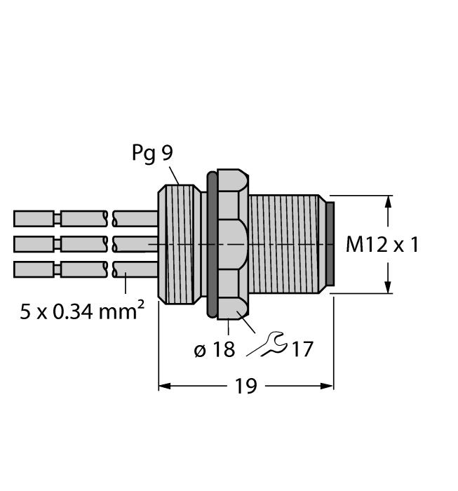 Соединитель монтажный гнездовой TURCK FSW4.54 Кабеленесущие системы