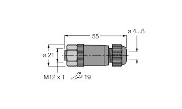 Разъем разборный, гнездовой, прямой TURCK BKV 4150-0 Разъемы и соединения