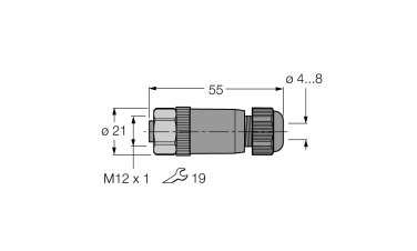 Разъем разборный, гнездовой, прямой TURCK BKV 8140-0 Разъемы и соединения