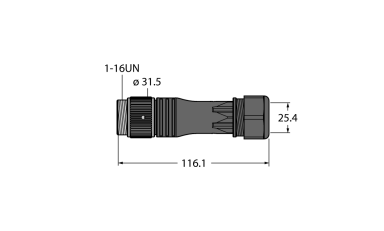 Разъем разборный, штекерный, прямой TURCK BS 716B61-0 Разъемы и соединения