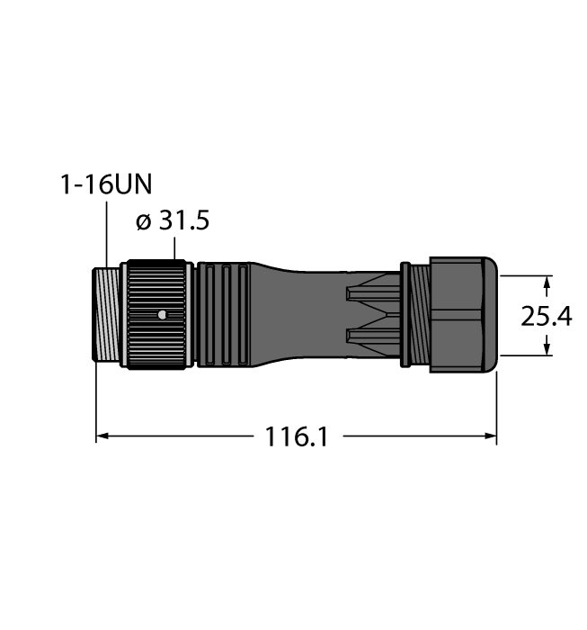 Разъем разборный, штекерный, прямой TURCK BSV 716B61-0 Разъемы и соединения