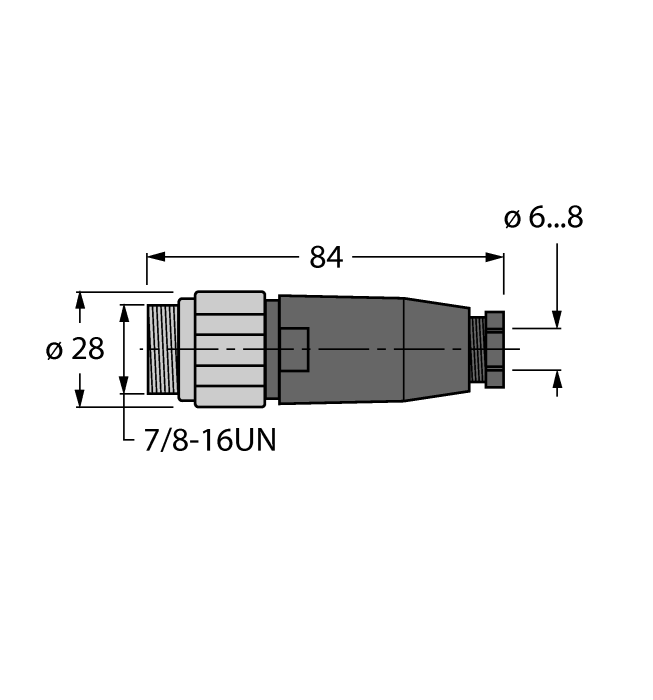 Разъем разборный, штекерный, прямой TURCK BSV 4149-0 Разъемы и соединения