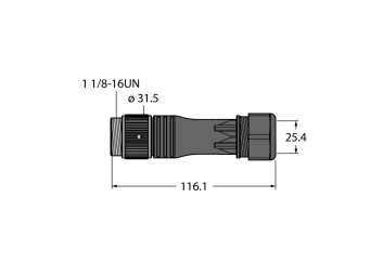 Разъем разборный, штекерный, прямой TURCK BSV 71121-0 Разъемы и соединения