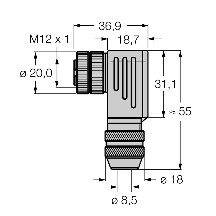 Turck BWS 8251 Разъемы и соединения