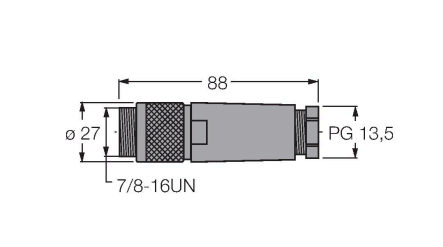 Разъем разборный, штекерный, прямой TURCK FW-ARSPM0418 Разъемы и соединения