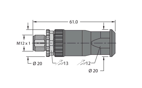 Разъем разборный, штекерный, прямой TURCK FW-ERSPM0416 Разъемы и соединения