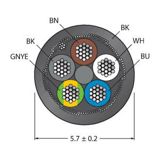 Кабель соединительный для датчиков и актуаторов TURCK CABLE(4+1)X0.34-SH Кабели