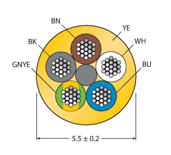 Кабель соединительный для датчиков и актуаторов TURCK CABLE(4+1)X0.34-XX Кабели