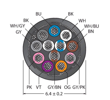 Кабель соединительный для датчиков и актуаторов TURCK CABLE12X0.14-SH Кабели