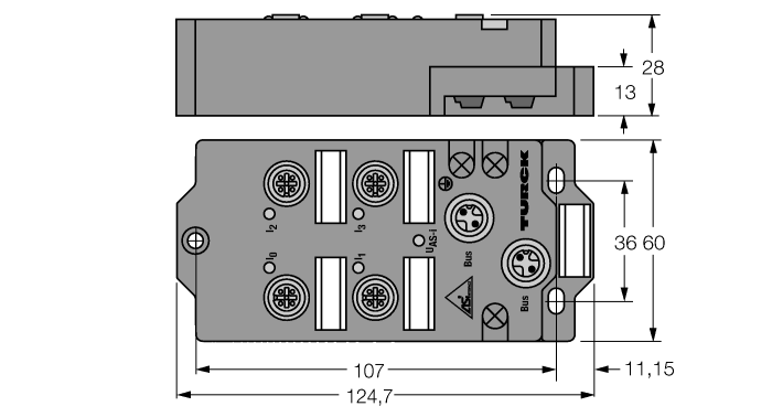 Модуль ввода-вывода AS TURCK FAS4-S0400 Кабельные вводы и штуцера