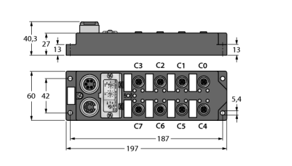 Модуль ввода-вывода DeviceNet TURCK FDNL-L1600 Кабельные вводы и штуцера