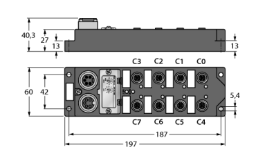 Модуль ввода-вывода DeviceNet TURCK FDNL-N0800 Кабельные вводы и штуцера