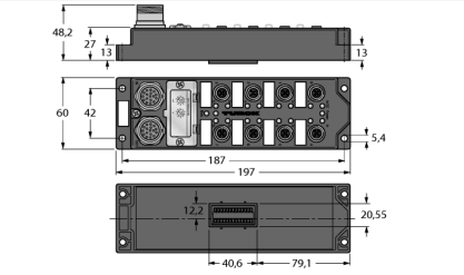 Модуль ввода-вывода DeviceNet TURCK FDNL-S1204H Кабельные вводы и штуцера