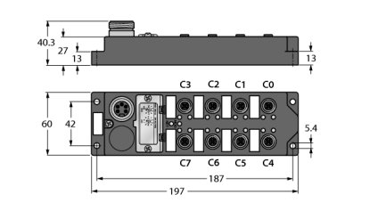 Модуль ввода-вывода DeviceNet TURCK FDNL-S1600 Кабельные вводы и штуцера