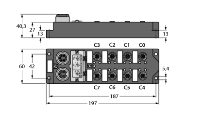 Модуль ввода-вывода DeviceNet TURCK FDNL-XSG16 Кабельные вводы и штуцера