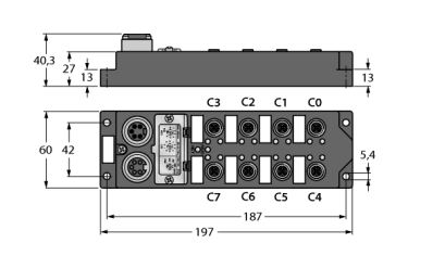 Модуль ввода-вывода DeviceNet TURCK FDNQ-ES11 Кабельные вводы и штуцера