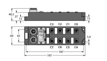 Модуль ввода-вывода DeviceNet TURCK FDNQ-XSG08 Кабельные вводы и штуцера