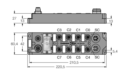 Станция компактная мультипротокольная fieldbus для PROFIBUS-DP TURCK FLDP-IM8 Устройства катодной защиты