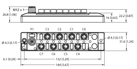 Концентратор ввода/вывода цифровых сигналов к IO-Link мастеру TURCK TBIL-S3 Кабельные вводы и штуцера