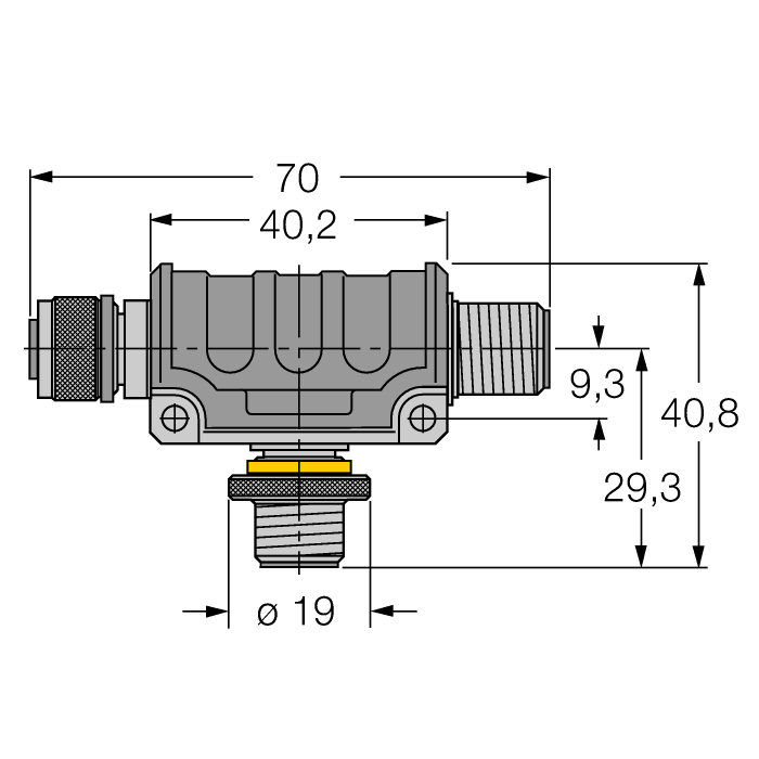 Т-разветвитель 2-портовый для PROFIBUS TURCK RKSW-2RSSW45 Аксессуары для электромонтажа