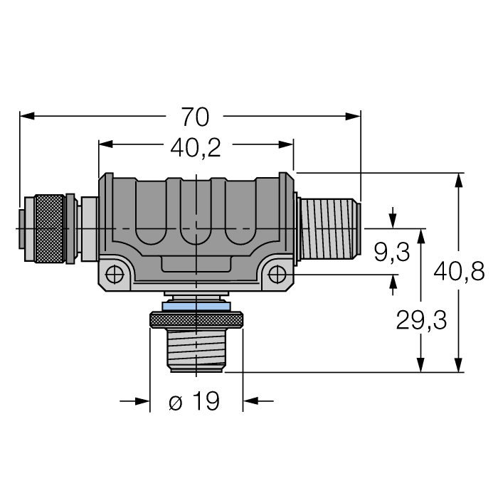 Т-разветвитель 2-портовый для PROFIBUS TURCK RKSWS4.5[5]-2RSSWS Аксессуары для электромонтажа