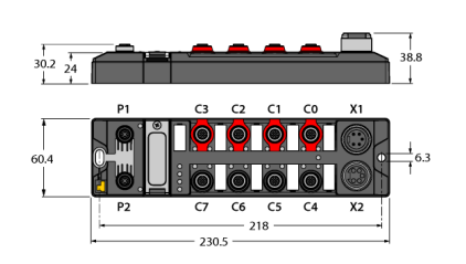 Блок для обеспечения безопасности EtherNet/IP и CIP, защищенный TURCK TBIP-L5-FDIO1-2IOL Кабельные вводы и штуцера