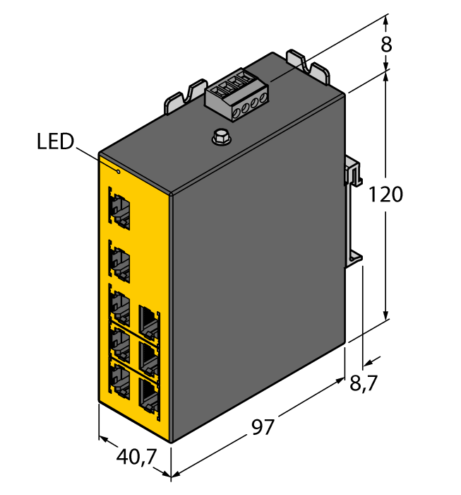 Переключатель Ethernet промышленный управляемый TURCK SE20-84MT Выключатели, рубильники