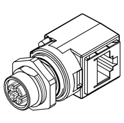 Розетка проходная панель TURCK FKSDX RJ45SF Разъемы и соединения